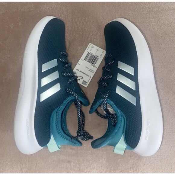 Adidas Cloudfoam Pure SPW kids shoes ID5907 in Teal Blue Size 1 1/2 Youth - Picture 6 of 8